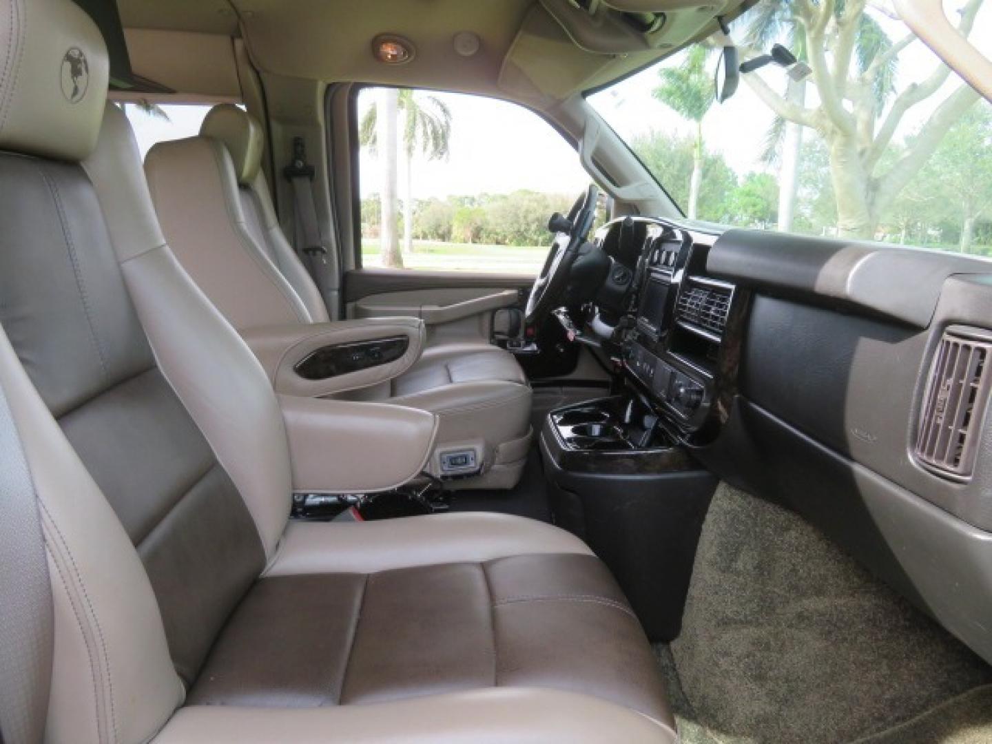 2017 Black /Tan and Brown 2 Tone Chevrolet Express (1GCWGAFG8H1) , located at 4301 Oak Circle #19, Boca Raton, FL, 33431, (954) 561-2499, 26.388861, -80.084038 - You are looking at a Gorgeous 2017 Chevy Express 2500 Explorer Handicap Wheelchair Conversion Van Fully Loaded With: 96K Original Miles, Power Side Entry Doors, VMI Side Entry Wheelchair Lift, 6 Way B and D Transfer Seat, Two Tone Leather Interior, Heated Front Seats, Front Sunroof, Rear Power Foldi - Photo#96